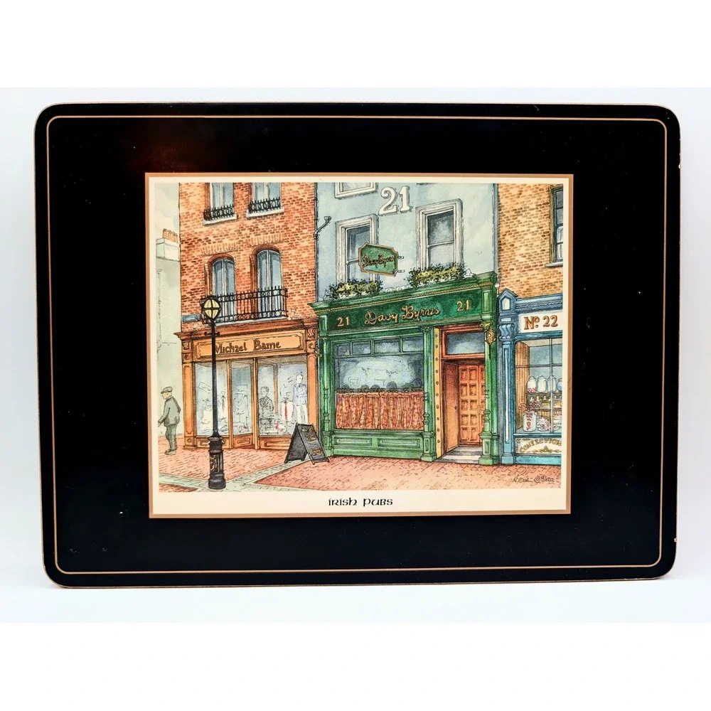 Vintage Pimpernel Irish Pubs Placemats Set of 6 Cork Backed Dublin Scenes